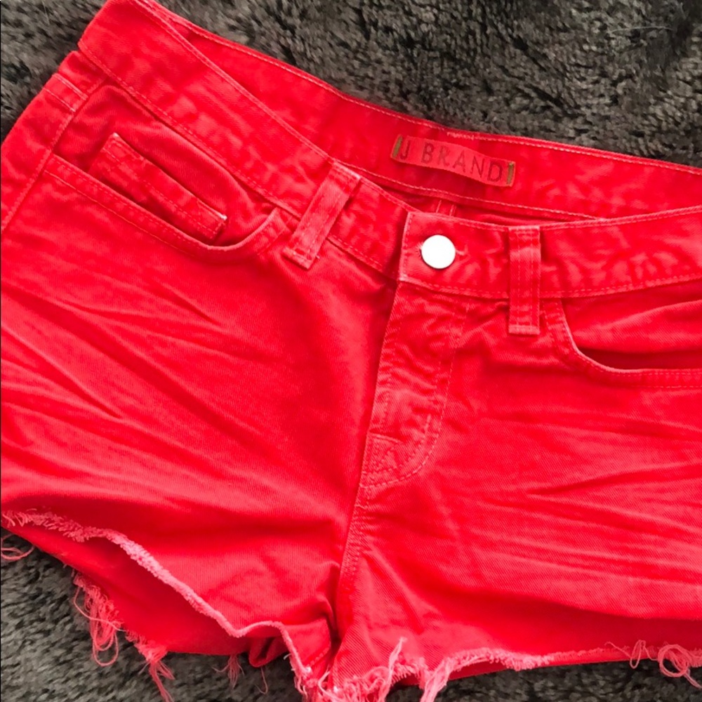 J Brand shorts in ‘lipstick’